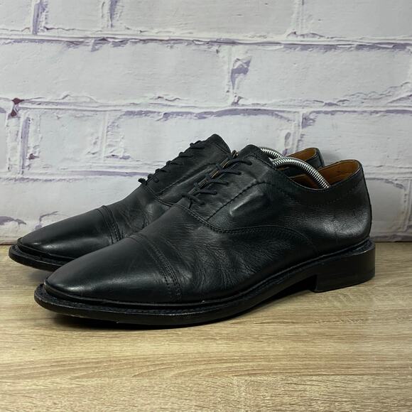 Frye Paul Bal Black Leather Cap Toe Oxford Dress Shoes Men\'s Size 10.5 main image 5